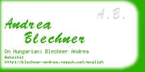 andrea blechner business card